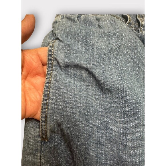 Fossil Mini Skirt Women's Sz 4 Button Front Side‎ Seam Pockets Light Denim - Picture 7 of 8